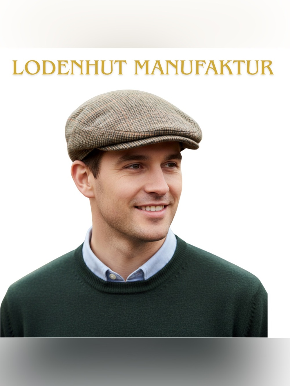 Vintage Lodenhut Manufaktur “Für Jagd und Sport Exclusiv” German Tweed Cap